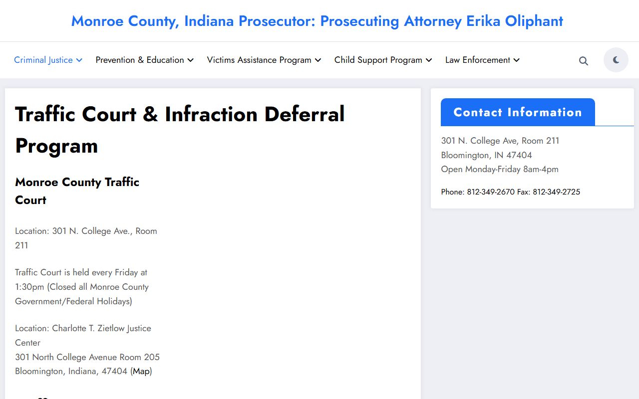 Monroe County arrest records and court charge diversion information